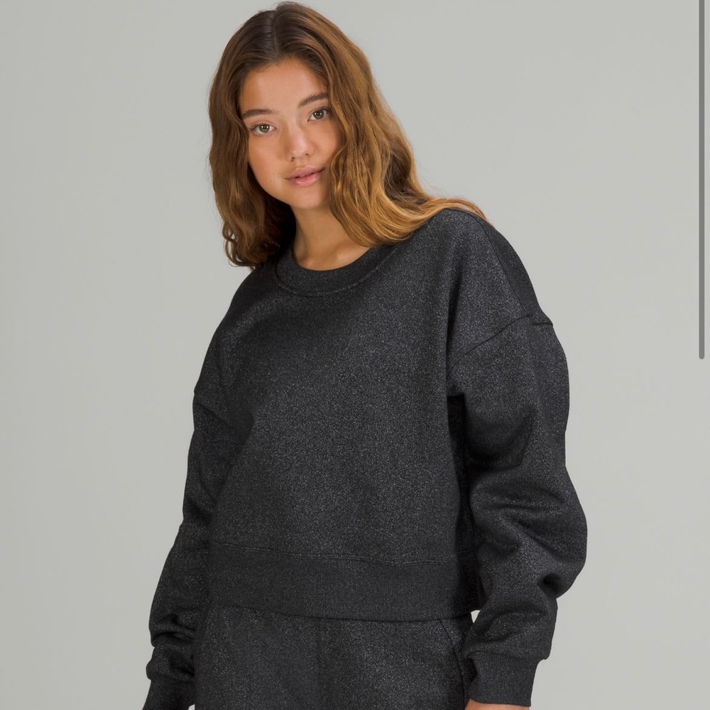 NWT LULULEMON Perfectly Oversized Crop Crew *Sparkle (4)